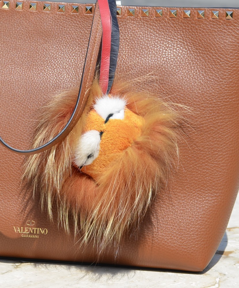 Fendi Bag Bug Charm in pelliccia