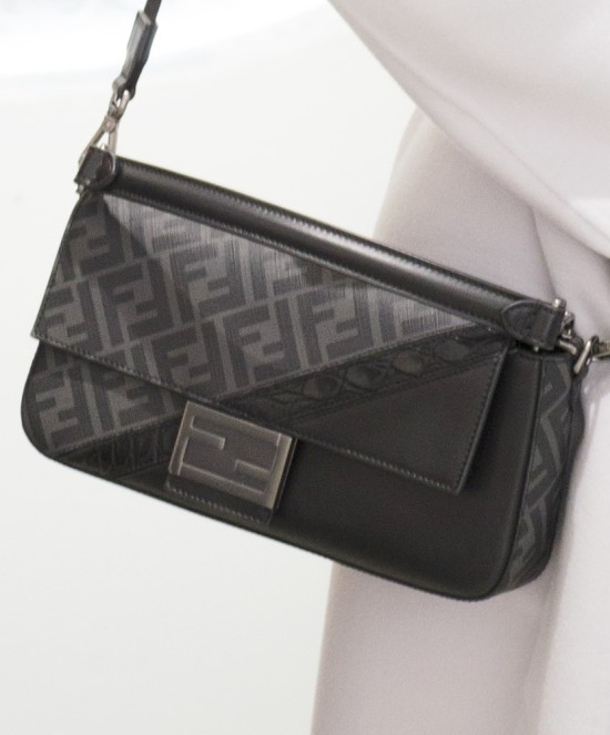 Fendi borsa a tracolla Zucca in tela cerata e pelle di vitello