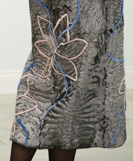 Persian fur coat with floral