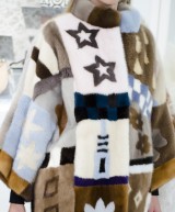 Pelliccia in Visone Multicolor Patchwork – Modello Over con Collo Alto