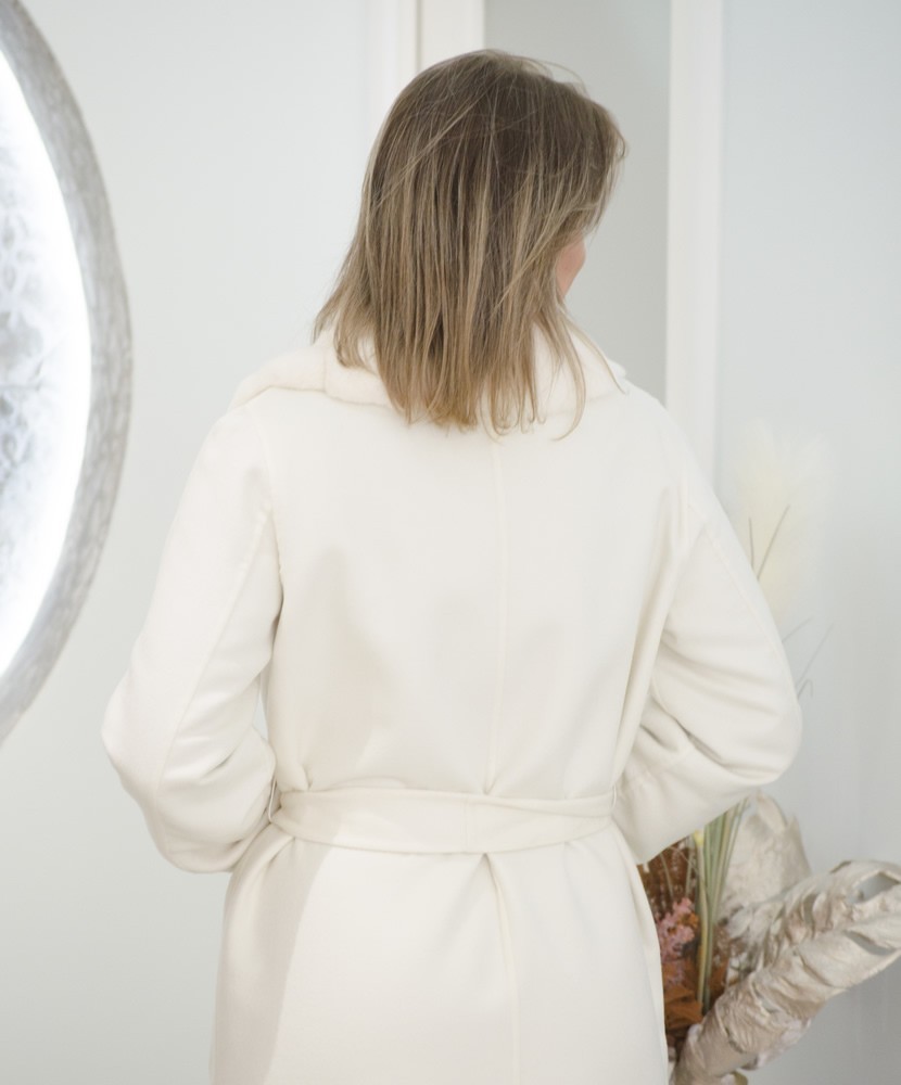 Cappotto in cincilla' e cachemere