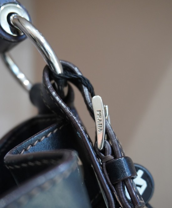 Borsa Prada Jacquard in tela con logo