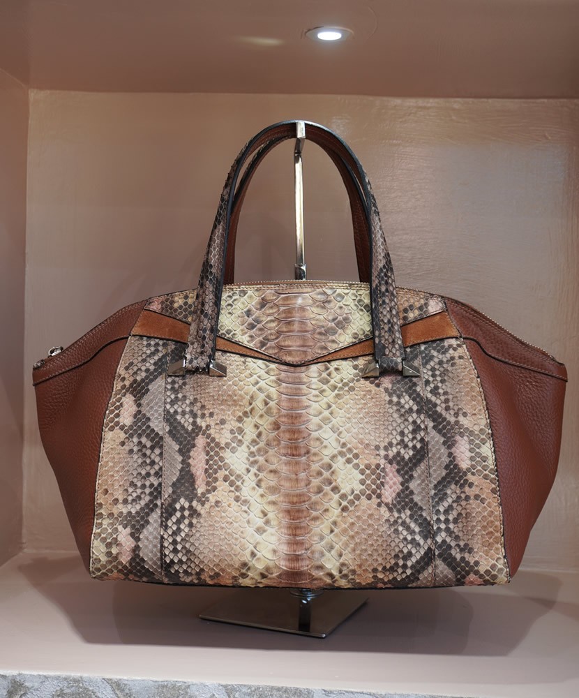 Ghibli Python and Leather Bag