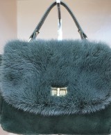 Marianna Boutique Petrol Green Mink Bag