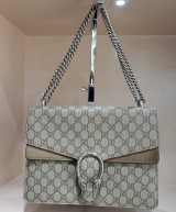 Borsa Gucci Dionysus Media in Tela GG Supreme e Suede
