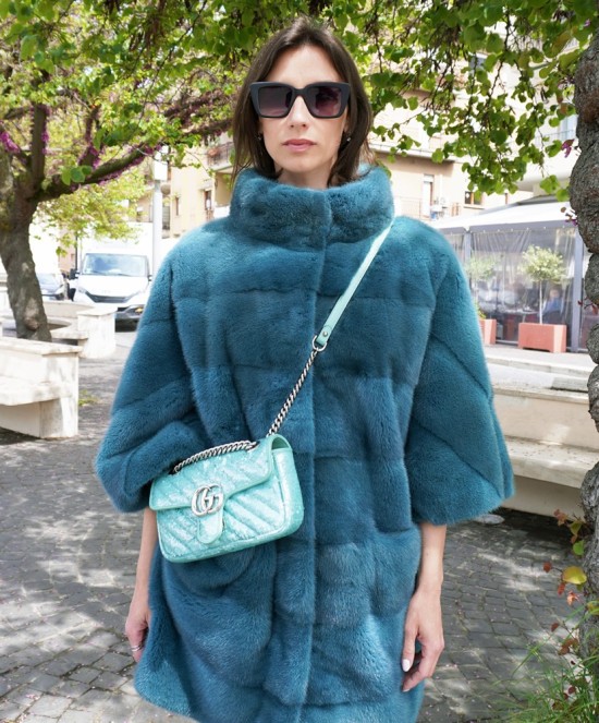 Teal Mink Fur Coat, Buy Online or in Store