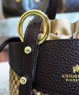 Amber Chocolate Bucket by Cuoieria Fiorentina, Marianna Boutique