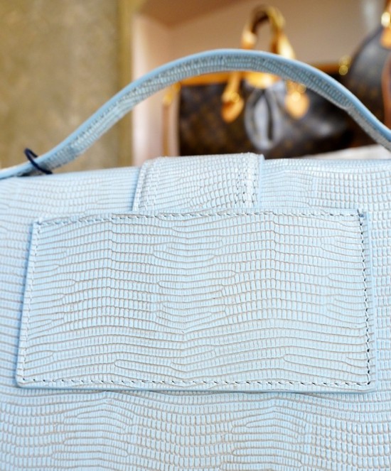 Jacquemus Borsa a mano Le Grand Bambino in Pelle azzurra