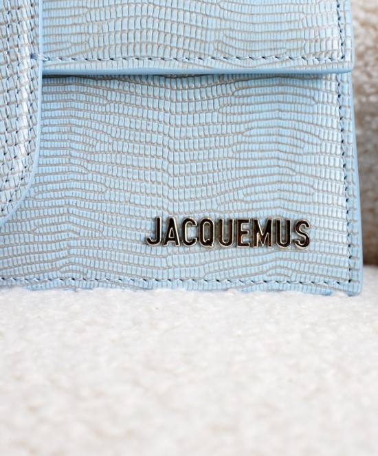 Jacquemus Borsa a mano Le Grand Bambino in Pelle azzurra
