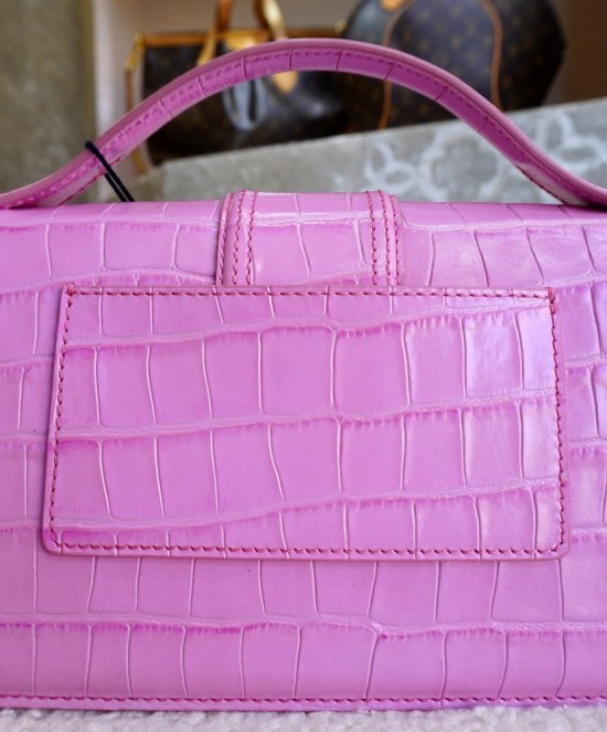Jacquemus Borsa a mano Le Grand Bambino in Pelle fucsia
