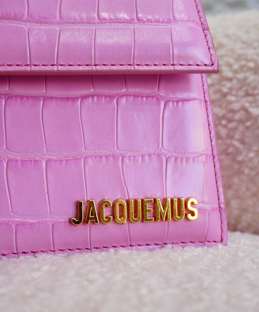 Jacquemus Borsa a mano Le Grand Bambino in Pelle fucsia