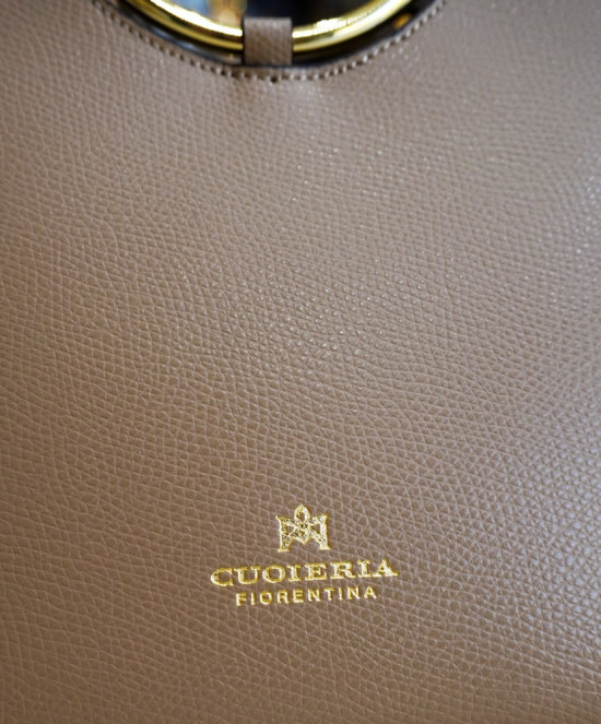 Cuoieria Fiorentina Mimì Oblò Taupe Bag